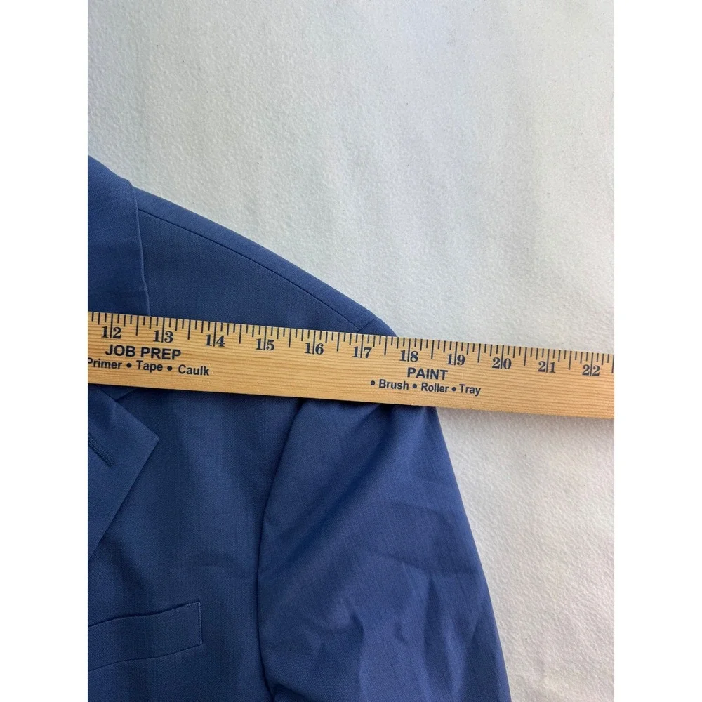 Theory Chambers New Tailor 2 Blue Wool Blend Suit Blazer Jacket Mens Size 38R - Picture 13 of 16